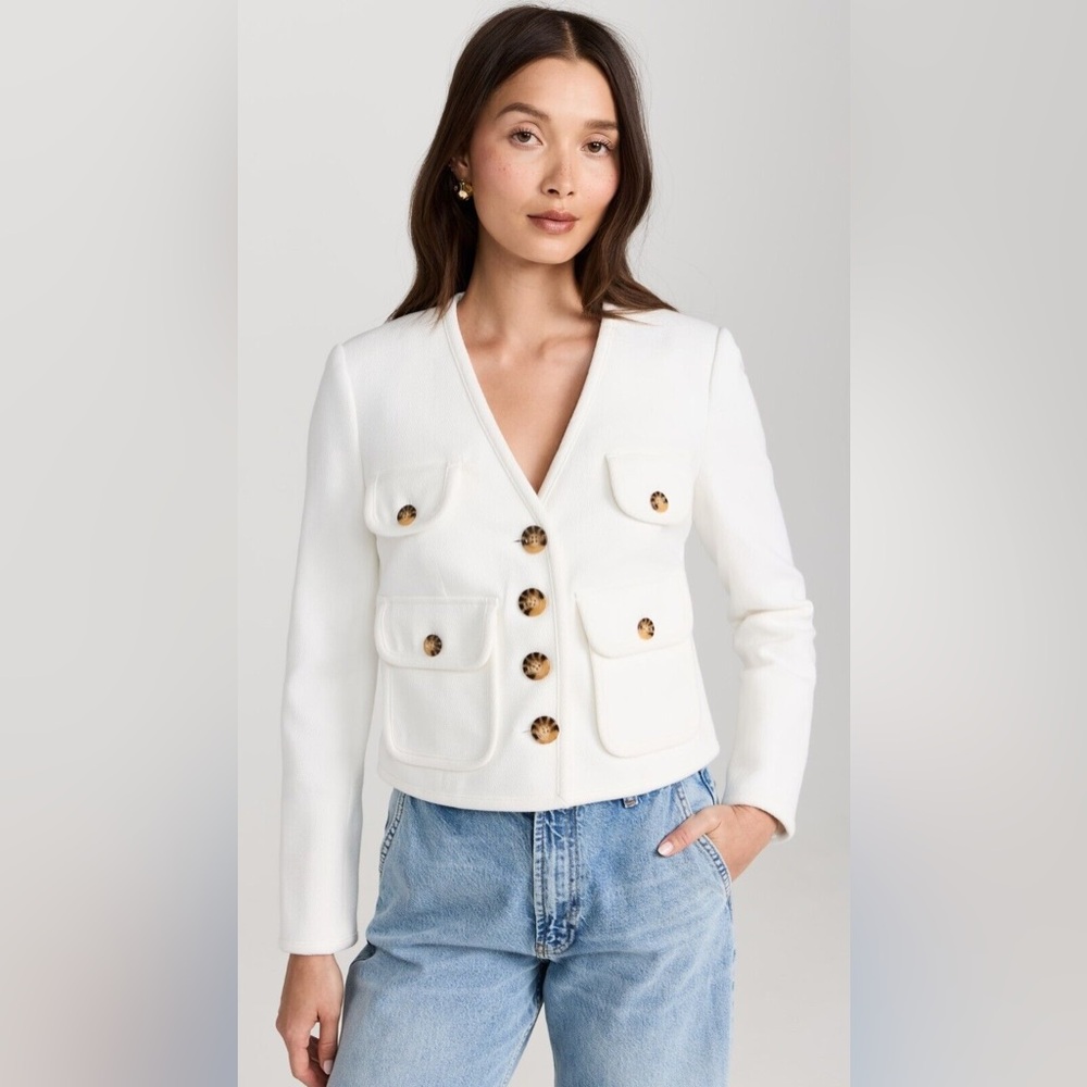 Veronica Beard Isola‎ Jacket In White Size 14 Jacket Blazer
